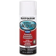 White, Rust-Oleum Automotive Gloss Acrylic Lacquer Spray Paint-253364, 12 oz, 6 Pack