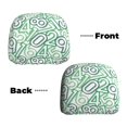 thumbnail image 3 of 2 PCS Car Headrest Cover, green Math Print Soft Car Seat Head Rest Cover Protector Interior Car Accessories Seat Covers for Cars Truck Auto Only Covers, 3 of 8