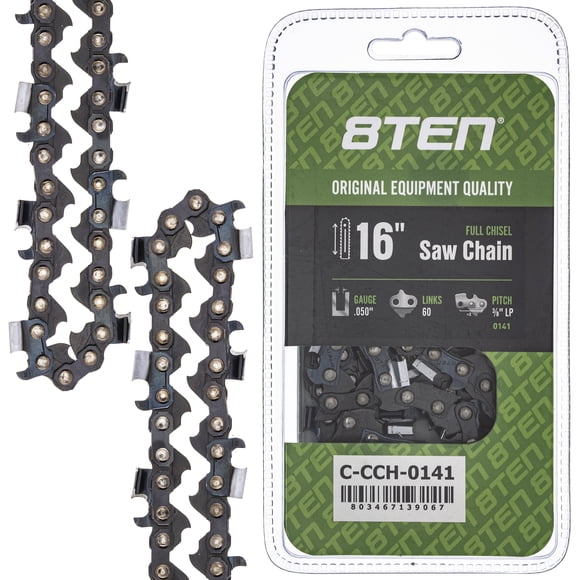 Full Chisel Chainsaw Chain 16 inch .050 3/8 LP 60DL for McCulloch Mac Poulan 810-CCC2363H