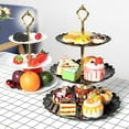 thumbnail image 2 of 3 Tier Porcelain Cupcake Stand, White Tiered Stand, Afternoon Tea Stand, Pastry Serving Stand Elegant Dessert Cookie Stands for Wedding, Birthday, Tea Party, 2 of 3