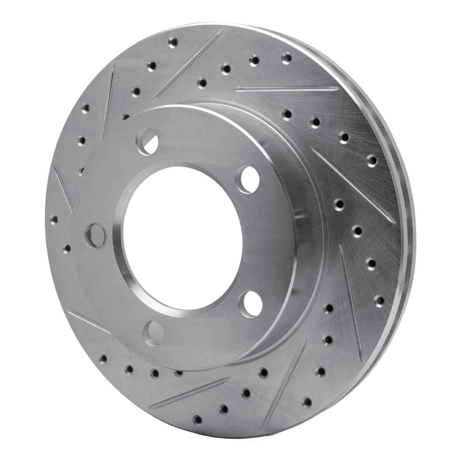 Dynamic Friction Company 631-54131L DFC Brake Rotor - Drilled And Slotted - Silver