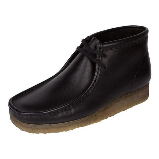 all black leather wallabees