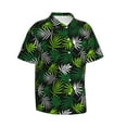 thumbnail image 2 of Balery Tropical Leaves1 Print Men's Hawaiian Shirts Short Sleeve Beach Shirt Relaxed Fit Vacation Button Down Shirts-Small, 2 of 9