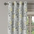 thumbnail image 2 of Ambesonne Grey Grommet Curtain, Style Yellow Flower, 50" x 108", Pale Grey White, 2 of 6