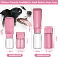 thumbnail image 3 of Botella de agua plegable para perros para viajes, botella de agua portátil para mascotas de 550 ml para perros, gatos, caminar al aire libre, senderismo, viajes (rosa) JFHHH pequeña, 3 of 5