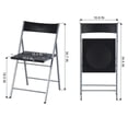 thumbnail image 3 of Homy Casa Set of 6 Folding Chair 15.4'' Lightweight Commercial Chair with Plastic Seat and Premium Steel Frame for Home Office Waiting Room Party Indoor Outdoor Events, Black, 3 of 9