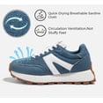 thumbnail image 3 of LUCKY STEP Womens Platform Shoes Chunky Fashion Lace-up Sneakers Casual Shoes,Denim Blue, 3 of 10