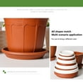 thumbnail image 6 of Btomtd 6pcs Thickened Circular Tray Base for Flower Pots, Durable Bottom Bracket and Moving Stand, Sink Tray for Planters and Pots, Brown, 6 of 8