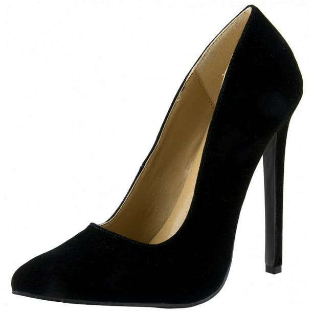 The Highest Heel - Hottie Adult Shoes Black Velvet - Size 8 - Walmart ...