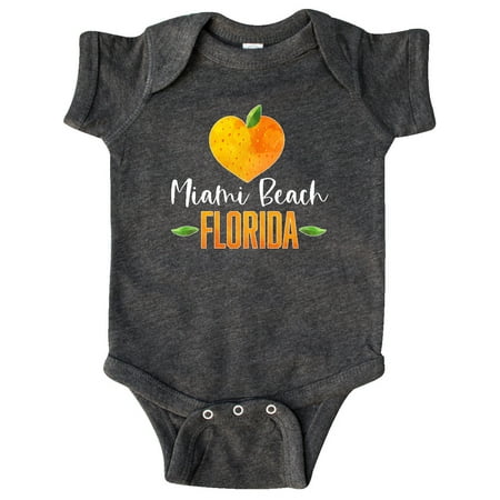 

Inktastic Miami Beach Florida Orange in Heart Gift Baby Boy or Baby Girl Bodysuit