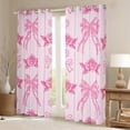 thumbnail image 2 of jejeloiu Kawaii Bow Tie Black Out Curtains,Retro Flower Floral Curtains Pack of 2 (42x63 Each),Pink Cute Bowknot Bedroom Curtains For Girls Boys,Luxury Bedroom Decor, 2 of 6