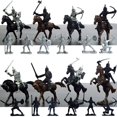 thumbnail image 3 of 28pcs Knights Warrior Horses Medieval Soldiers Figures Mini Model Toys Gift, 3 of 15