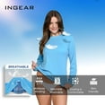 thumbnail image 6 of INGEAR Women's Long Sleeve Sun Protection Swim Shirt, White, M, 6 of 7