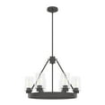 thumbnail image 2 of Hunter - Hartland 6-light Noble Bronze, Large Chandelier, Dimmable, Casual Style, Wagon Wheel Shaped, for Bedrooms, Kitchens, Dining, Living Rooms - 19162, 2 of 9