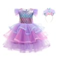 thumbnail image 1 of Mermaid Ariel Princess Girl Dress Disfraces de cosplay para niños Baby Girl Mermaid Dress Up Sets Niños Halloween Wedding Clothing5T (120) Gao Jinjia LED, 1 of 2