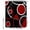 Red, variant on Shower Curtains for Bathroom, Black Brown Waterproof Fabric Shower Curtain, White Circle Modern Minimalist Geometric Decorative Bathroom Curtain for Bathtub, 72"x72", No Hooks Included