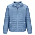 thumbnail image 3 of Men's Lightweight Puffer Winter Jacket Packable Puffy Zip Up Stand Collar Bubble Insulated Coat for Travel Ski Hiking, 3 of 5