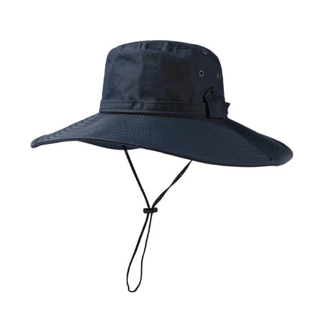 TFEOQRY Men s Fishing Hat Wide Brim UV Protection Adjustable Strap Fishing Hiking Outdoor Bucket Hat