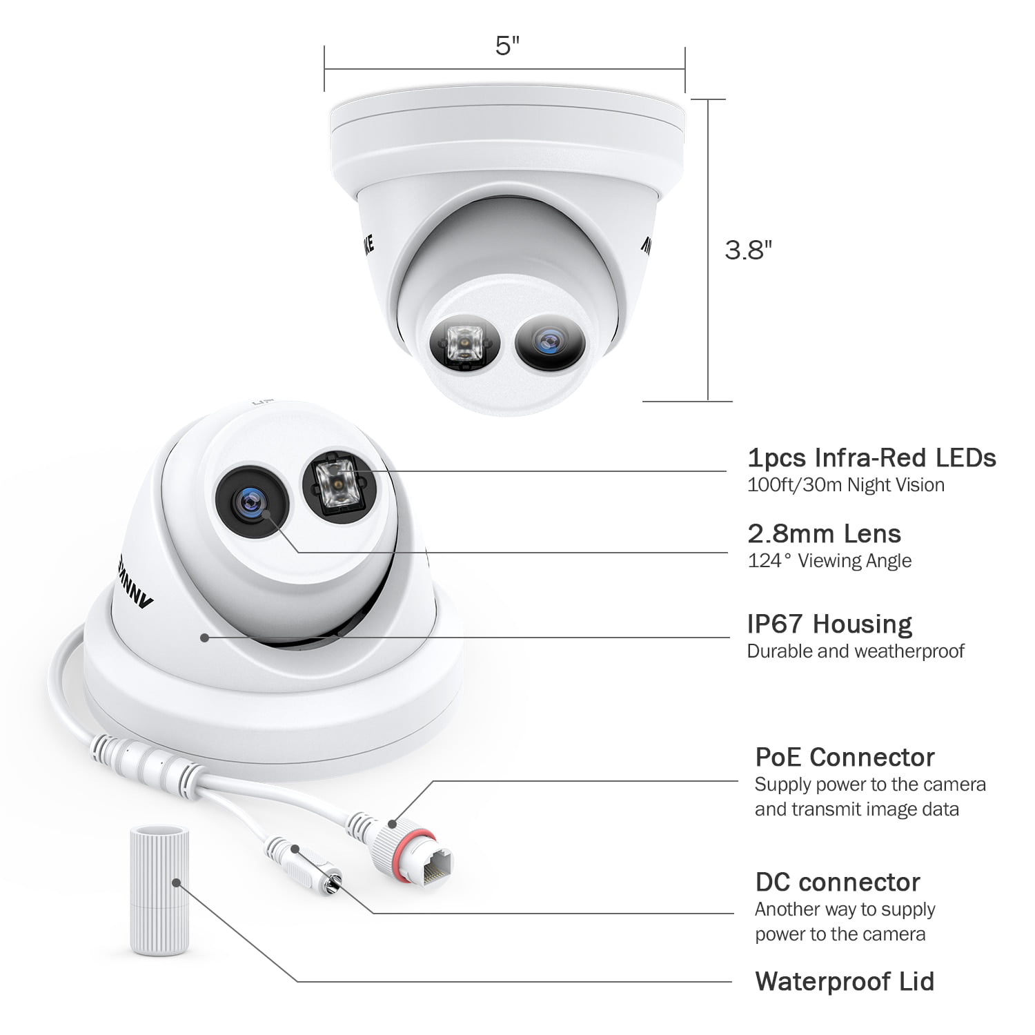 Details about   Unbranded CCTV Security Camera W/ 3-8 mm Lens