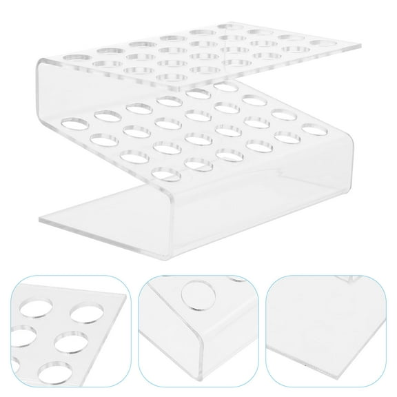 UPOUART Transparent Acrylic Paint Brush Holder Stand for Desk Storage, and Sturdy Organizer