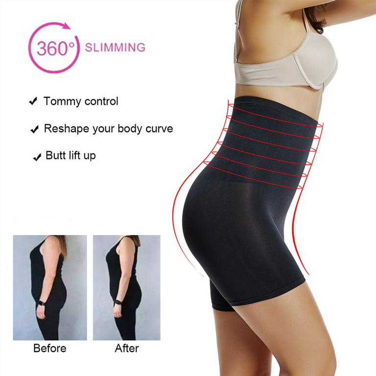 Joyshaper Shapewear Shorts for Women High Waist Tummy Control Body Shaper  Butt Lift Panties Thigh Slimming Fajas Postpartum(Black-XL)