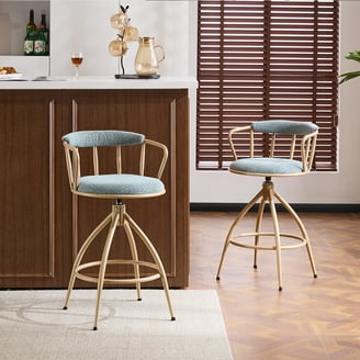 Ktaxon Antique Bar Stools with Back Set of 2, Counter Height