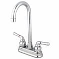thumbnail image 2 of Kingston Brass GKB492 Water Saving Magellan Bar Faucet with Lever Handles, Satin Nickel with Chrome Trim, 2 of 7