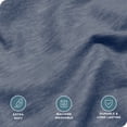 thumbnail image 4 of Bare Home Flannel Duvet Cover Set - 100% Flannel Cotton - Double Brushed - Queen, Heather Indigo, 4 of 9