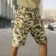 thumbnail image 2 of WTOBBY Men's Ripstop Camouflage Utility Shorts, Multi-Pocket Abrasion-Resistant and Breathable, Ideal for Hiking, Camping, Construction Tactical Use,Khaki S, 2 of 5