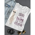 thumbnail image 3 of Save The Drama For Your Llama T-Shirt Women -Image by Shutterstock, Female x-Large, 3 of 4