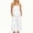 White, variant on ibuvkizy Women's 2 Piece Linen Outfit Set,Sleeveless Adjustable Spaghetti Strap Camisole Tops Elastic Waist Cropped Wide Leg Capri Pants with Pockets,Casual Loose Loungewear for Summer Beach