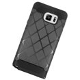 thumbnail image 4 of For Samsung Galaxy Note 5&amp;sbquo;&amp;Auml;&amp;egrave; - Criss Cross Pattern HYBRID PC/SC Combo Cover w/ Kickstand - Black CCHYB, 4 of 5