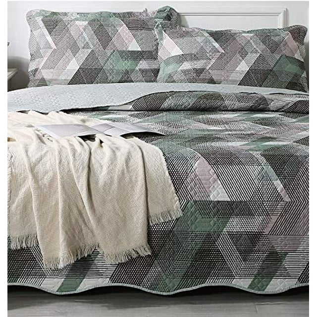 Numaison Ensemble de Courtepointe Réversible Imprimée 3 Pcs