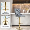 thumbnail image 2 of VIOLHEDO 2 Set Velvet Swivel Bar Stool with Adjustable Height and Comfortable Cushioned Seat, 2 of 6