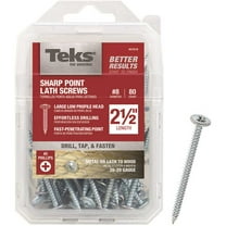 ITW Brands 151577 8 x 2.50 in. Modified Truss Head Sharp Point Lath Screws - 80 Count