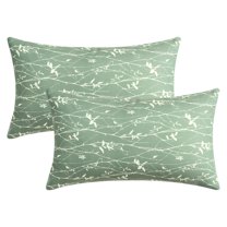 REGALWOVEN 2 Pcs Classical Floral Decoration Throw Pillow Cover Pattern Pillow Cases for Outdoor Indoor Flower-2 12" x 20"