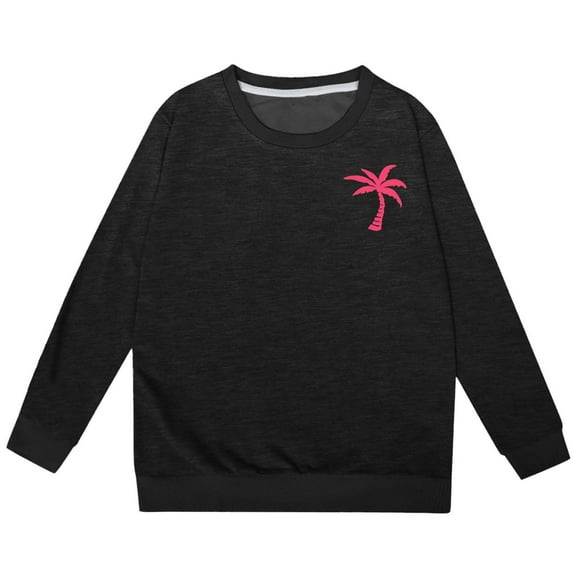 WOYY Toddler Girl's Sweatshirt Flower Print Casual Loose Sweatshirt Children's Pullover