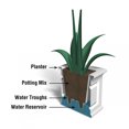 thumbnail image 4 of Mayne Nantucket Large 16 In Square Plastic Outdoor Flower Pot Planter Box, Black, 4 of 6