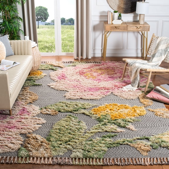 Safavieh Kenya Jessamine Floral Area Rug, Pink/Dark Gray, 8' x 10'