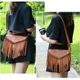 thumbnail image 6 of YOUI-GIFTS Women PU Leather Hobo Fringe Tassel Cross Body Bag Vintage Shoulder Handbag for Girls, 6 of 7