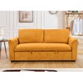 thumbnail image 6 of Roomfitters 78 Inch 3-in-1 Convertible Sleeper Sofa Bed, Modern Fabric Loveseat Futon Sofa Couch with Pullout Bed, Small Love Seat Lounge Sofa, Furniture for Living Room, Yellow, 6 of 14