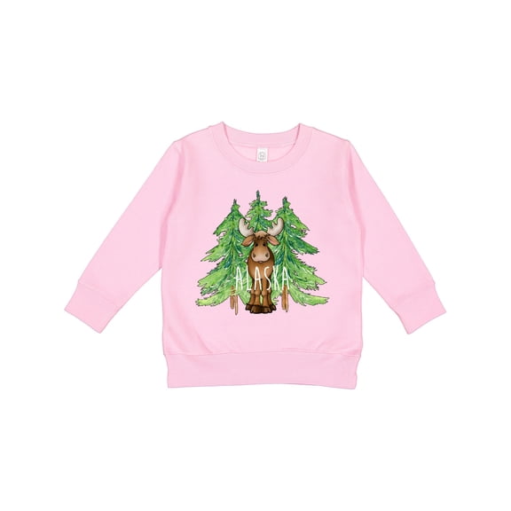Inktastic Alaska Moose and Trees Toddler Sweatshirt