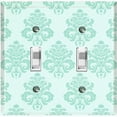 thumbnail image 1 of Metal Light Switch Plate Cover Damask Teal DAM005, 1 of 13