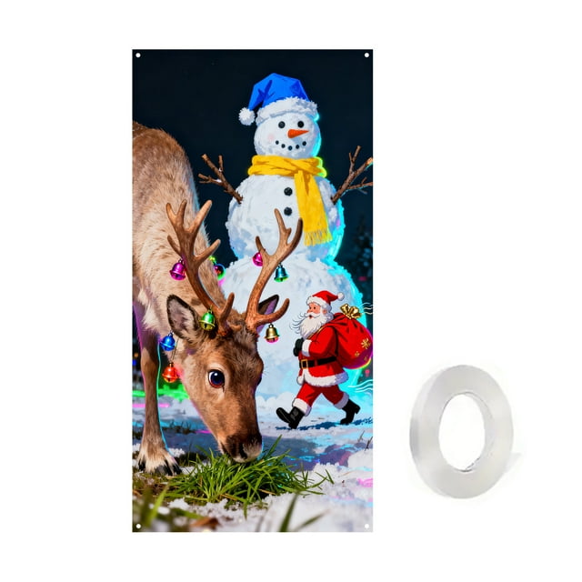 Outside Christmas Decorations Door Cover Tapestry Hanging Party Accent