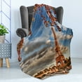 thumbnail image 4 of Paris Soft Flannel Fleece Throw Blanket, Eiffel Tower in Autumn Season Fall Leaves and Cloudy Sky, Cozy Plush for Indoor and Outdoor Use, 50" x 70", Burnt Sienna Multicolor, by Ambesonne, 4 of 5