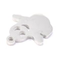 thumbnail image 3 of 10pc 304 Stainless Steel Charms Laser Cut for Halloween Ghost Stainless Steel Color 12x11.5x1.1mm Hole: 1mm, 3 of 3