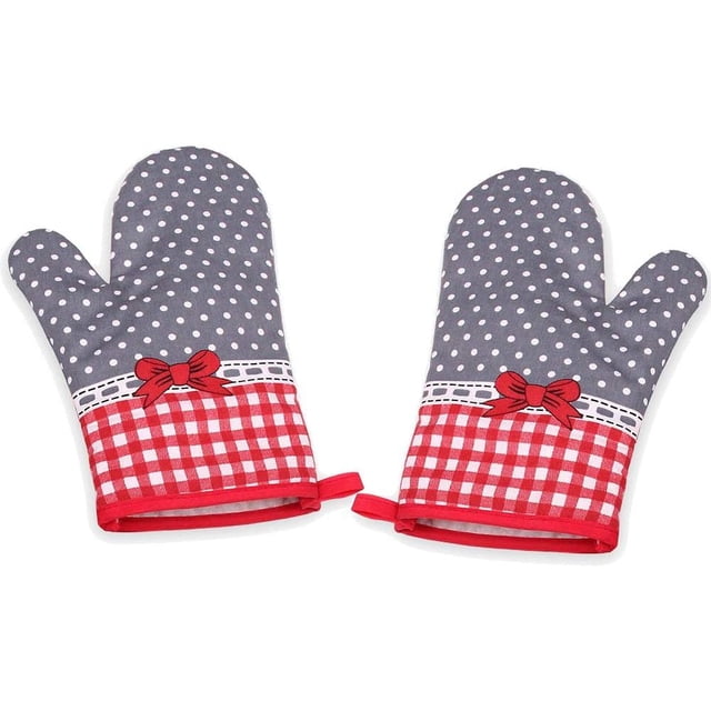 Guantes para horno, guantes para agarraderas, guantes para hornear agarraderas, adecuados para cocinar, hornear, asar a la parrilla, agarraderas, 1 par, regalo para mujeres y chef Xemadio LN-2191-4
