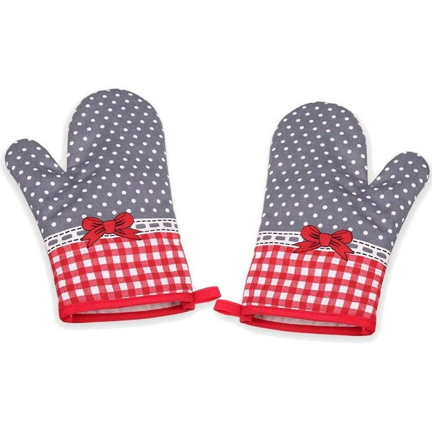Guantes para horno, guantes para agarraderas, guantes para hornear agarraderas, adecuados para cocinar, hornear, asar a la parrilla, agarraderas, 1 par, regalo para mujeres y chef Namotu LN-2191-4