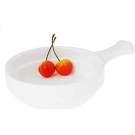 Wilmax WL-997013/A (3pcs) White Porcelain Set Of 3 Baking Dishes With Handle (6" / Set Of 3)