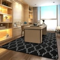 thumbnail image 5 of Lochas Fluffy Shaggy Rug Moroccan Geometric Soft Modern Area Rug for Living Room Home Decor Low Pile Carpet,Black,7x10 Feet, 5 of 7